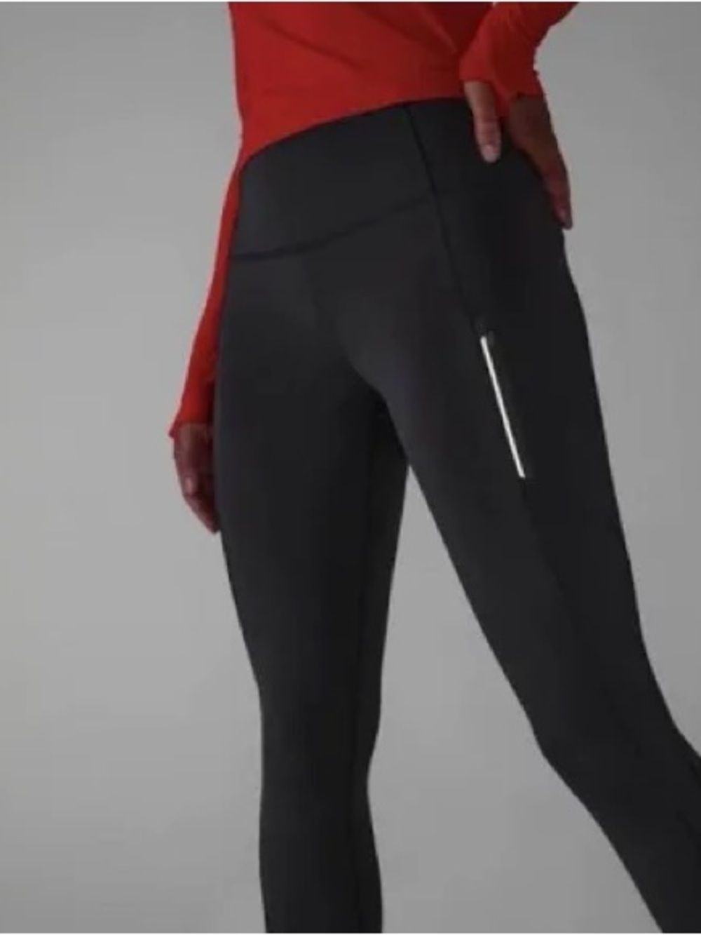 Athleta Rainier  Black High Rise High Compression Leggings L